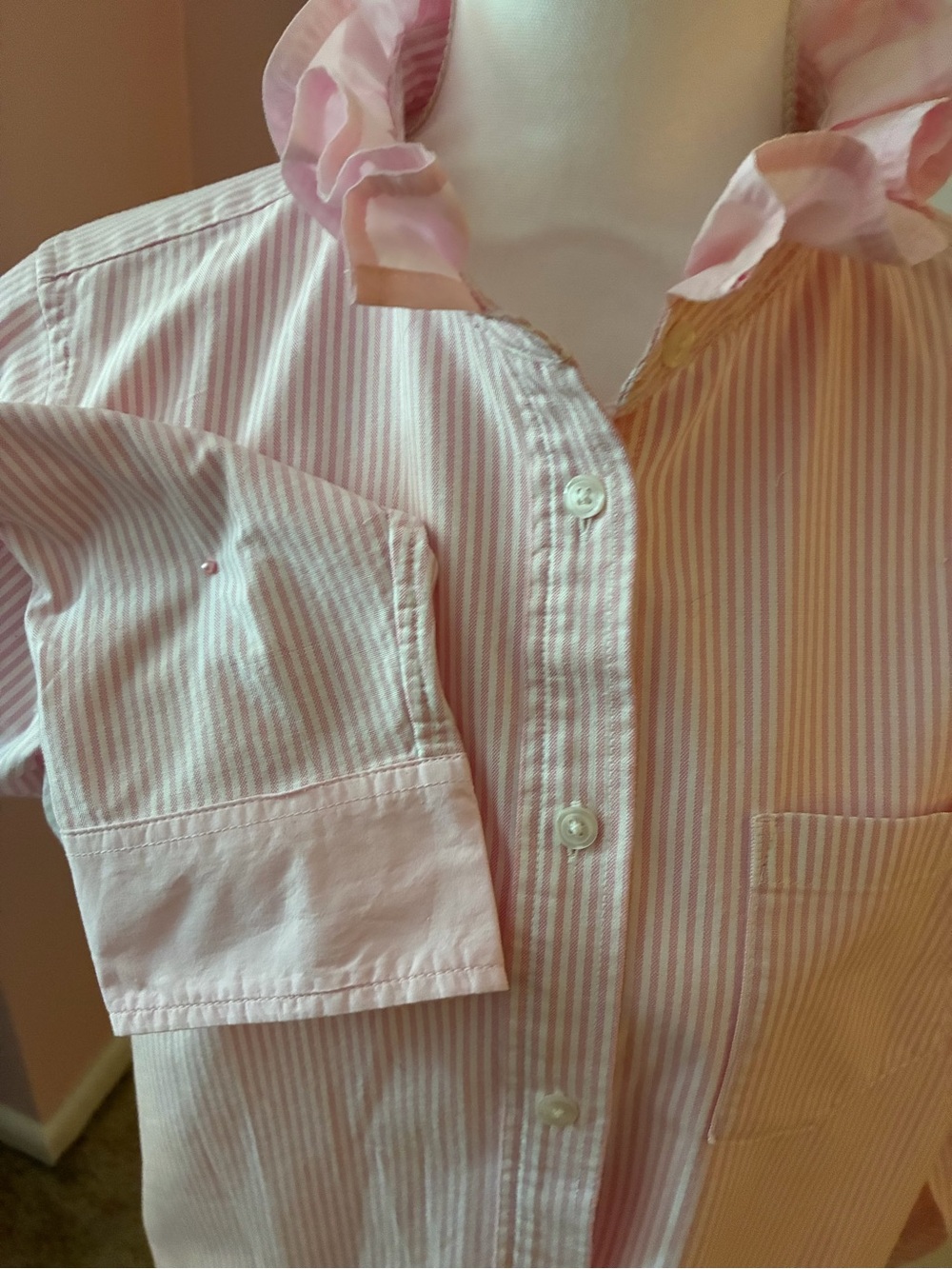 Embellished re-worked up-cycled shirt. - Picture 4 of 5
